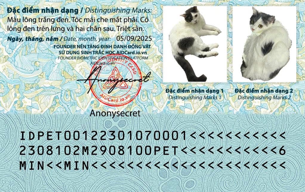 Thẻ định danh — mặt sau